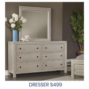 dresser and mirror $499